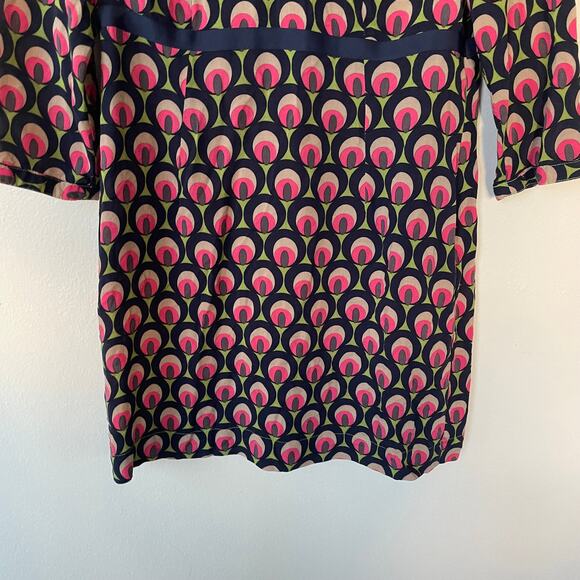 Boden Peacock Print Empire Waisr dress size 8 - Picture 4 of 9